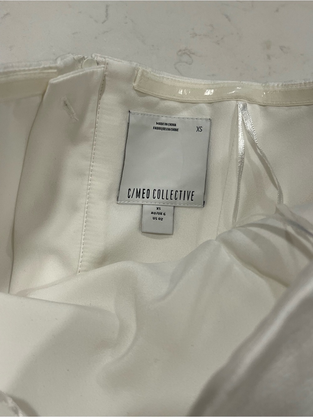 C/MEO Collective White Strapless Peplum Bustier Top - Picture 6 of 7